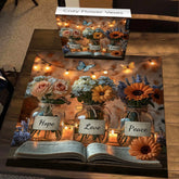 Puzzle con vasi di fiori accoglienti, 1000 pezzi